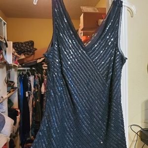 Black dressy beaded tank